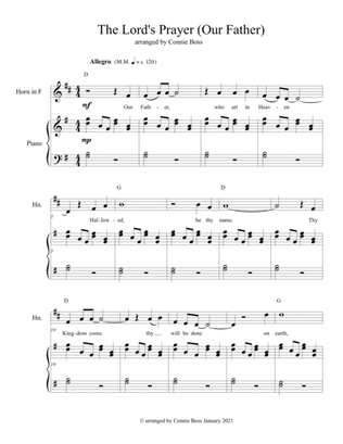 The Lord's Prayer (Our Father) - French Horn & Piano