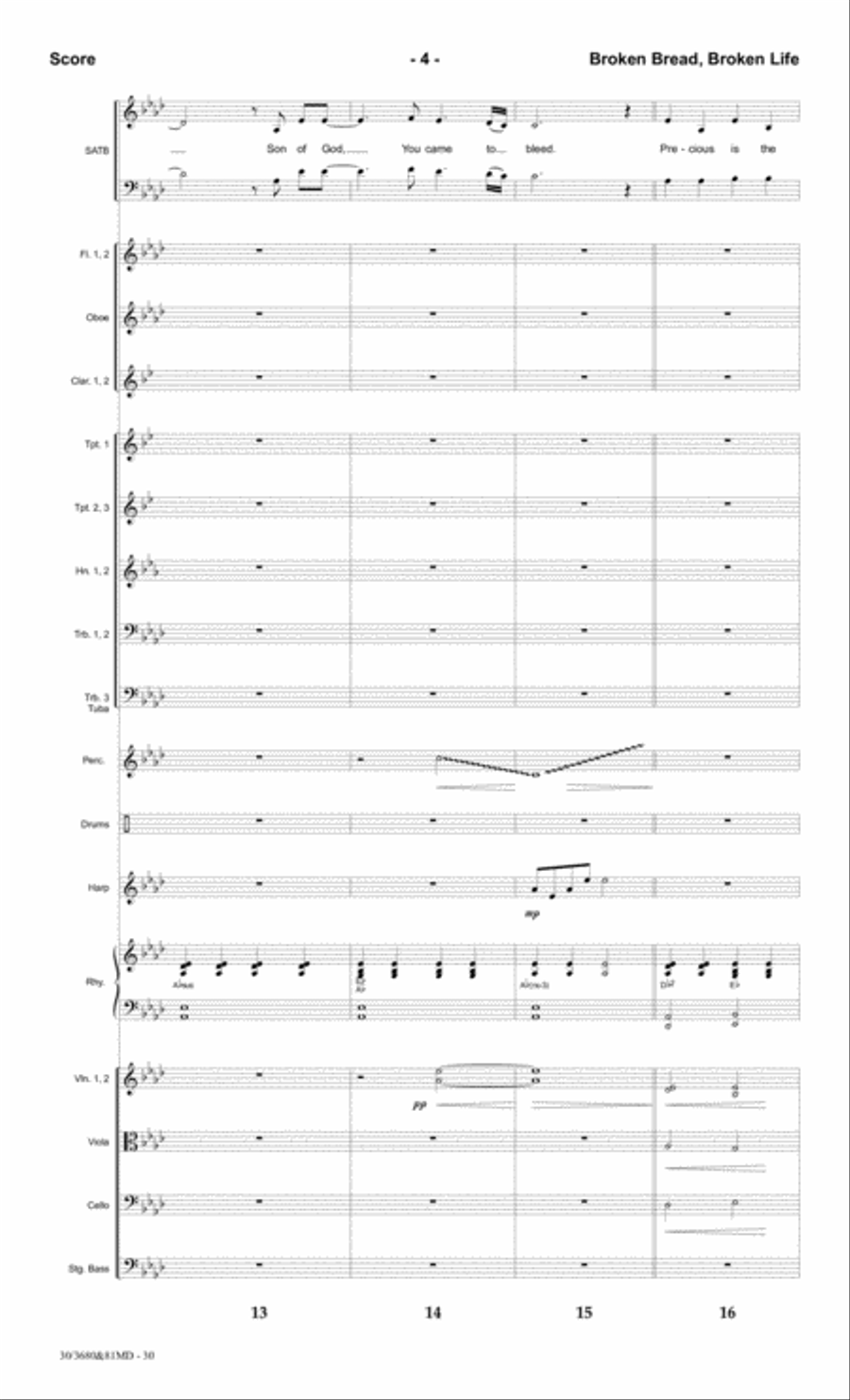 Songs of the Cross - Orchestral Score and Parts Choir scores gallery preview page 14