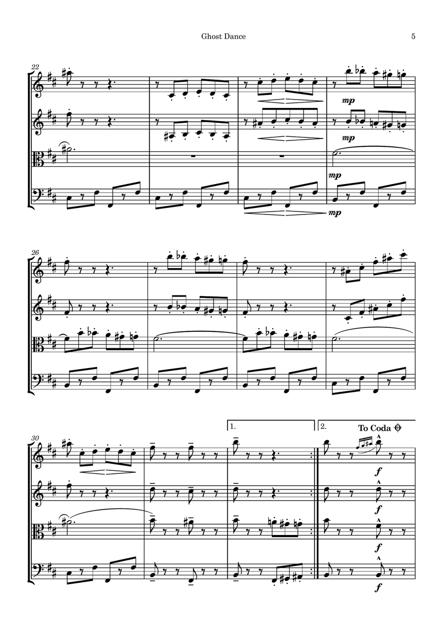 Ghost Dance Ghost Dance String Quartet scores gallery preview page 5