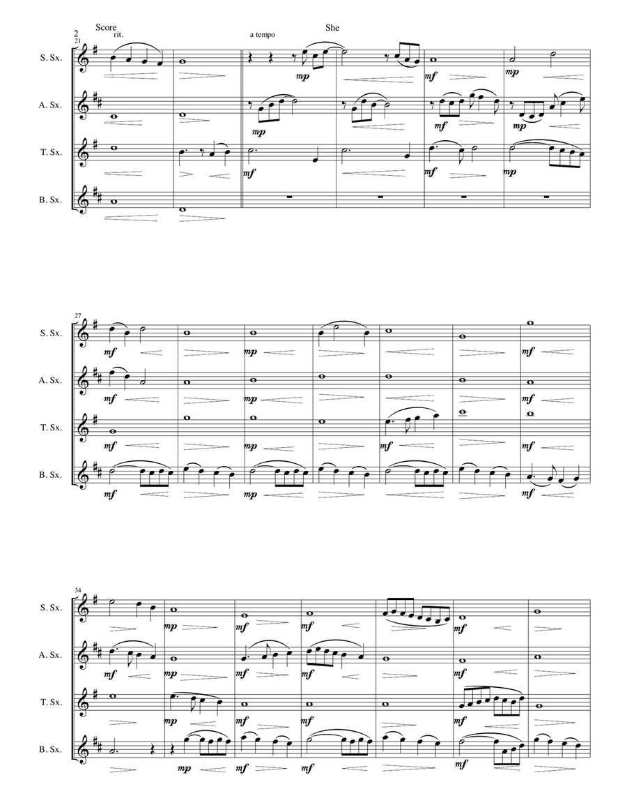She Woodwind Quartet scores gallery preview page 2