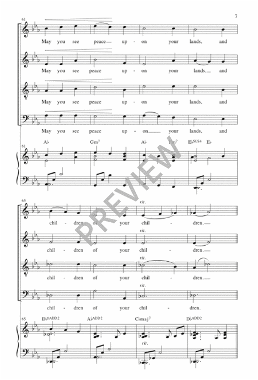 Blest Are You 4-Part scores gallery preview page 8
