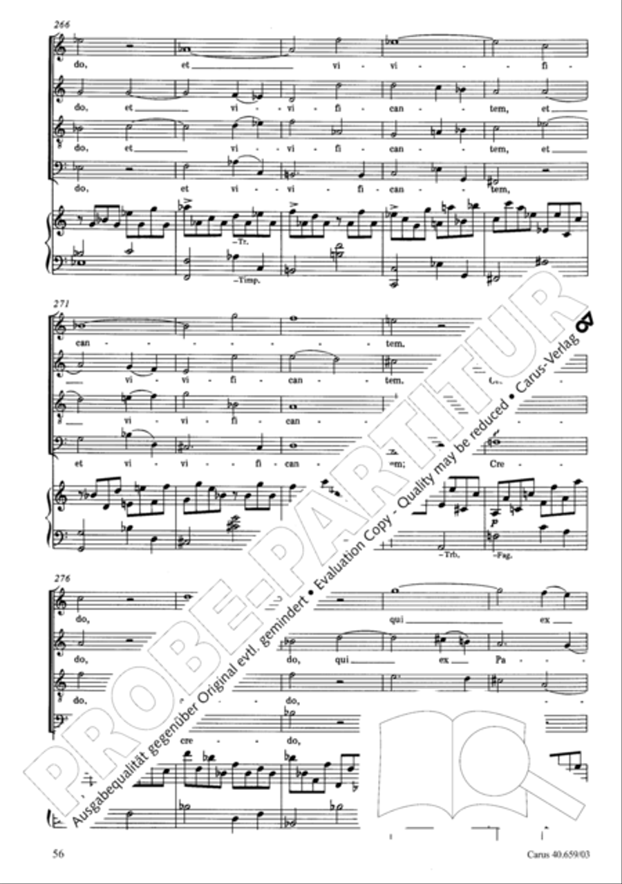 Mass in A flat major (Messe in As) 4-Part scores gallery preview page 57