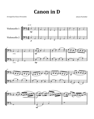Book cover for Canon by Pachelbel - Cello Duet