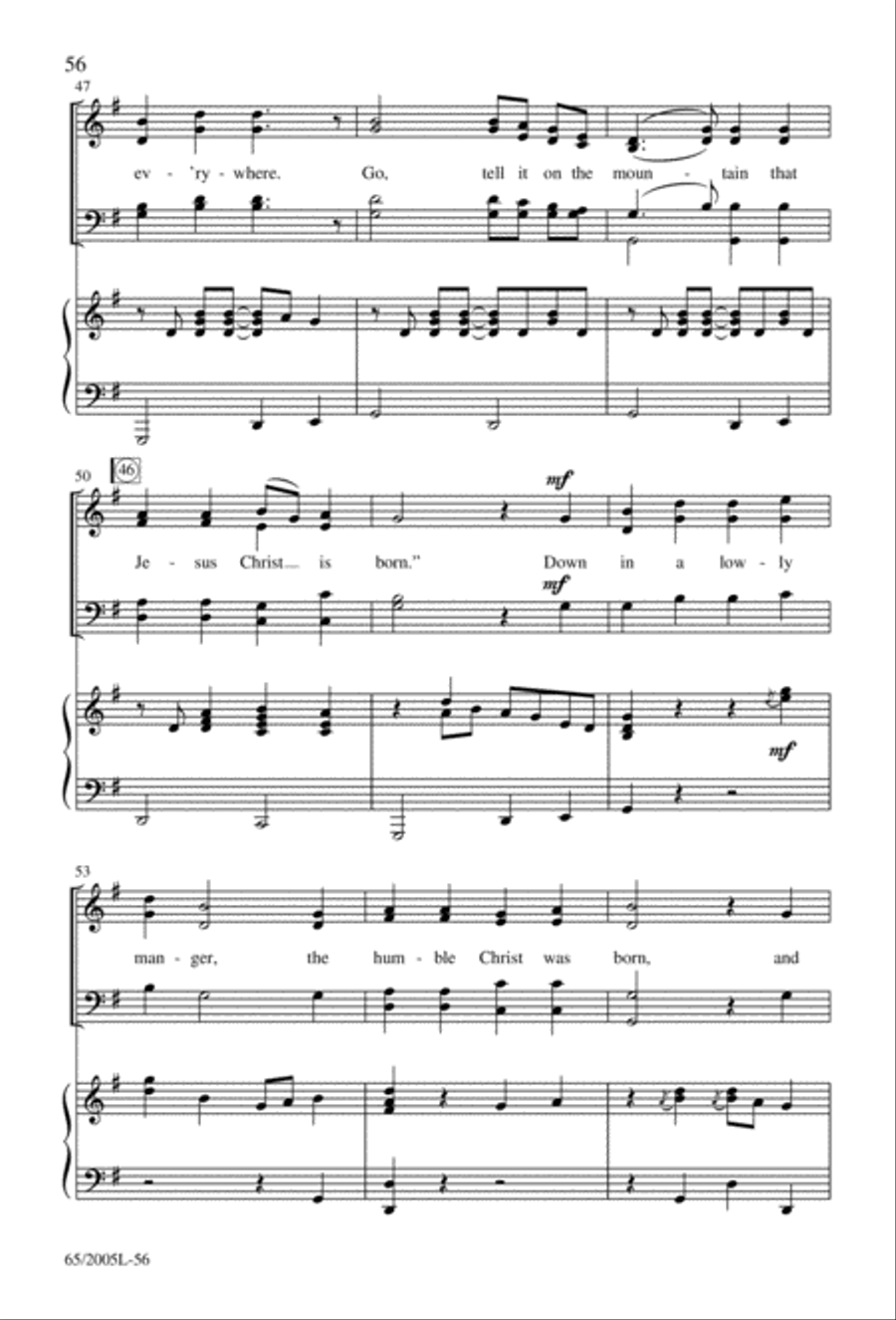 I Hear the Prophet Callin' 4-Part scores gallery preview page 57