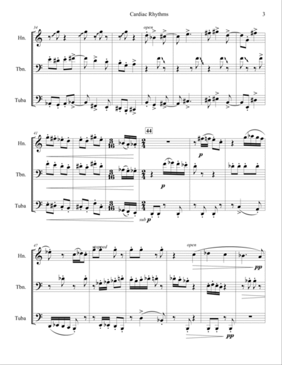Cardiac Rhythms Brass Ensemble scores gallery preview page 6