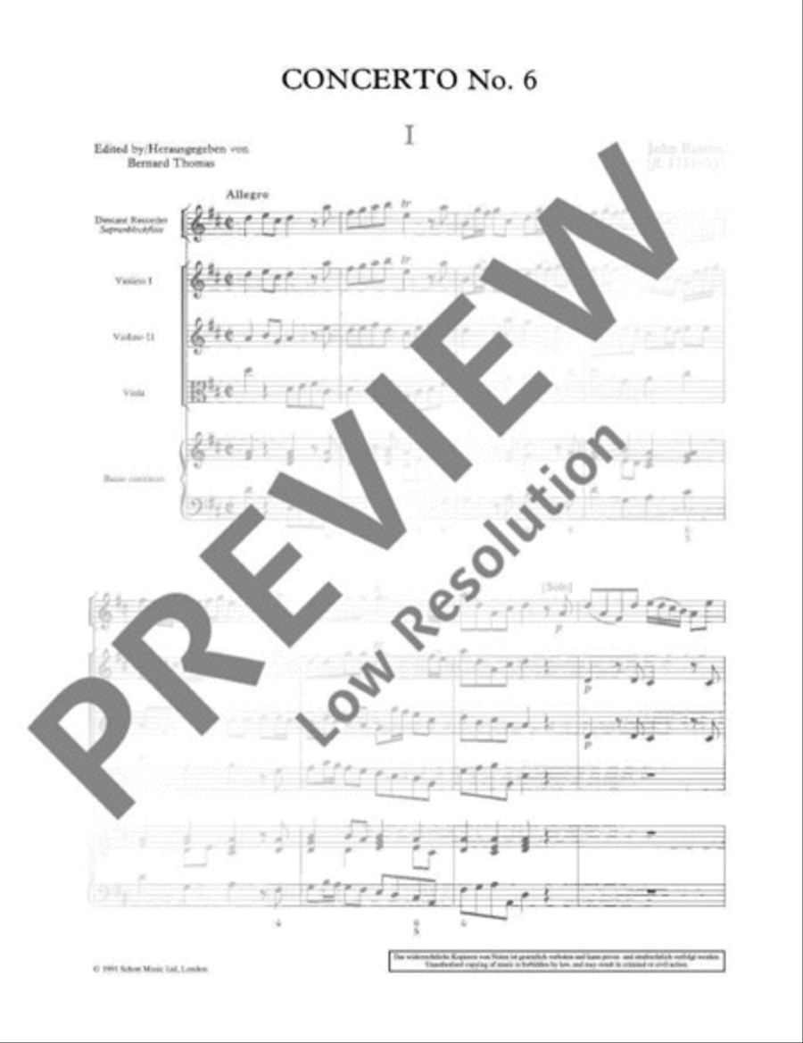 Concerto No. 6 D Major Concerto No. 6 D Major Soprano Recorder scores gallery preview page 5