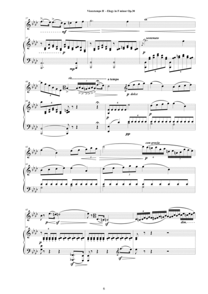Vieuxtemps H - Elegy in F minor Op.30 for Viola and Piano - Score and Part image number null