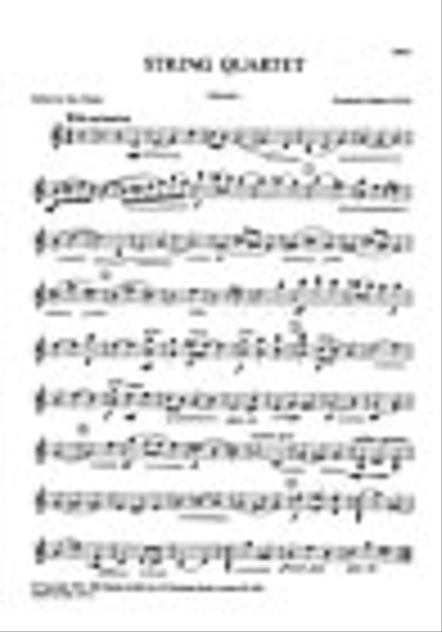 String Quartet (1916) edited Eric Fenby String Quartet scores gallery preview page 1
