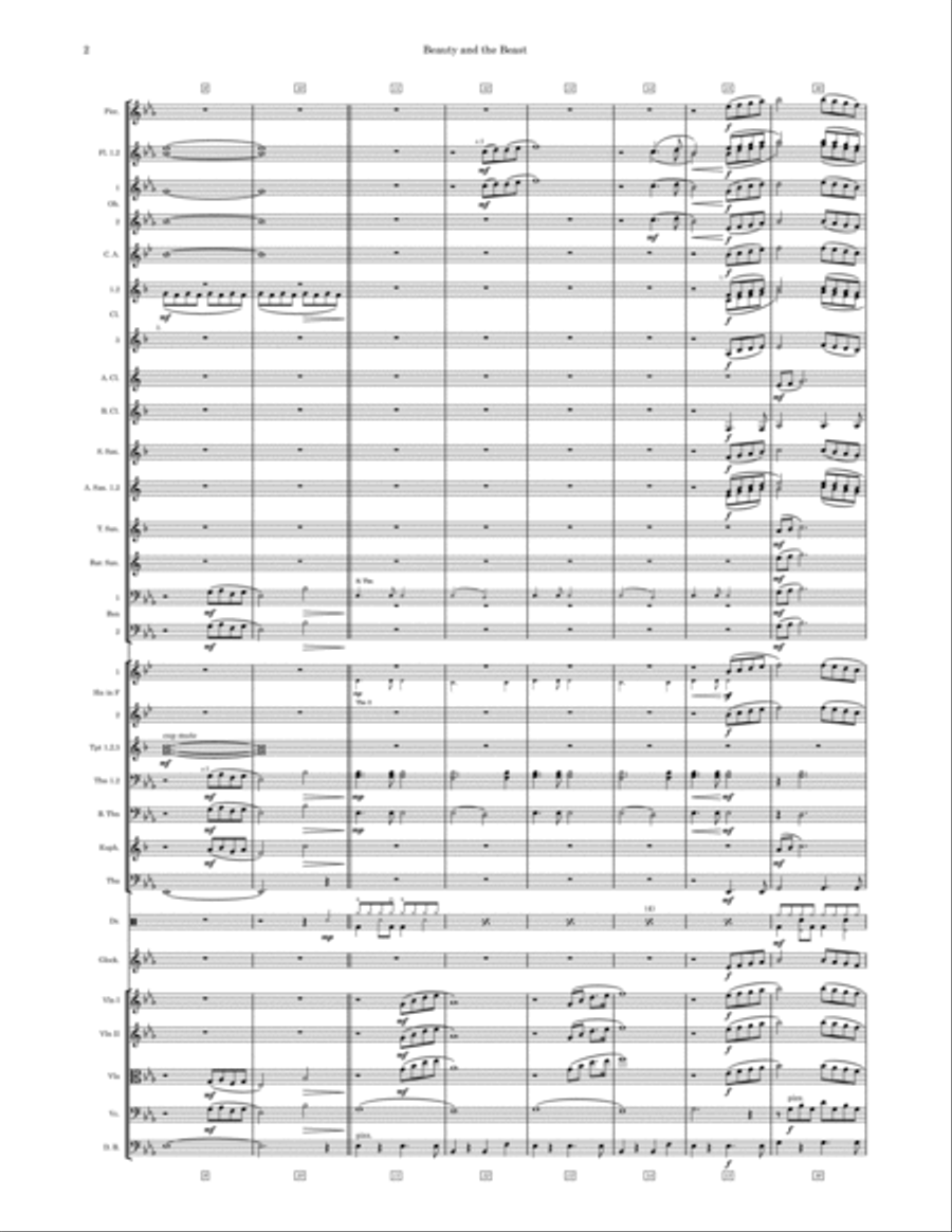 Beauty And The Beast Full Orchestra scores gallery preview page 2