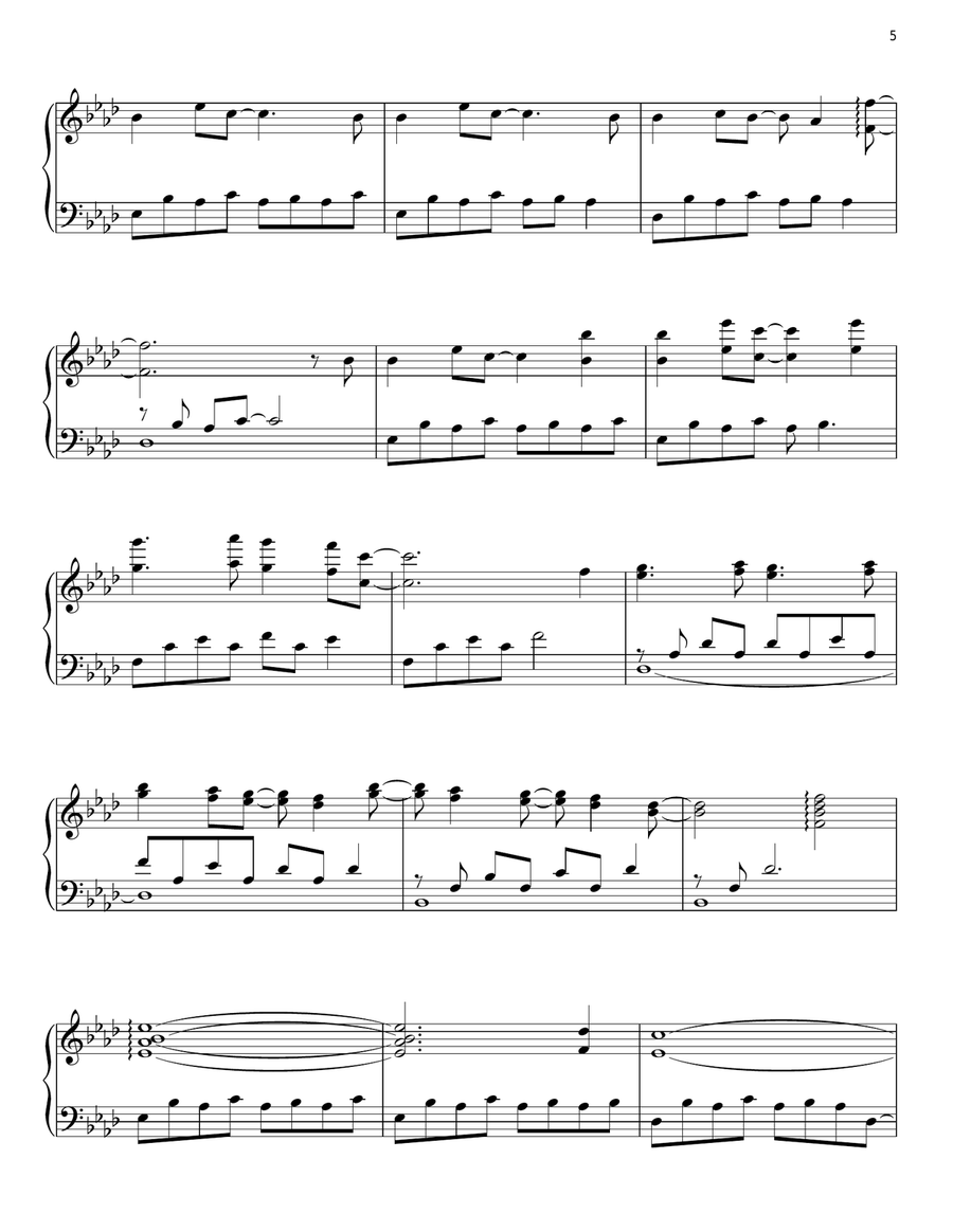 First Snow Piano Solo scores gallery preview page 5