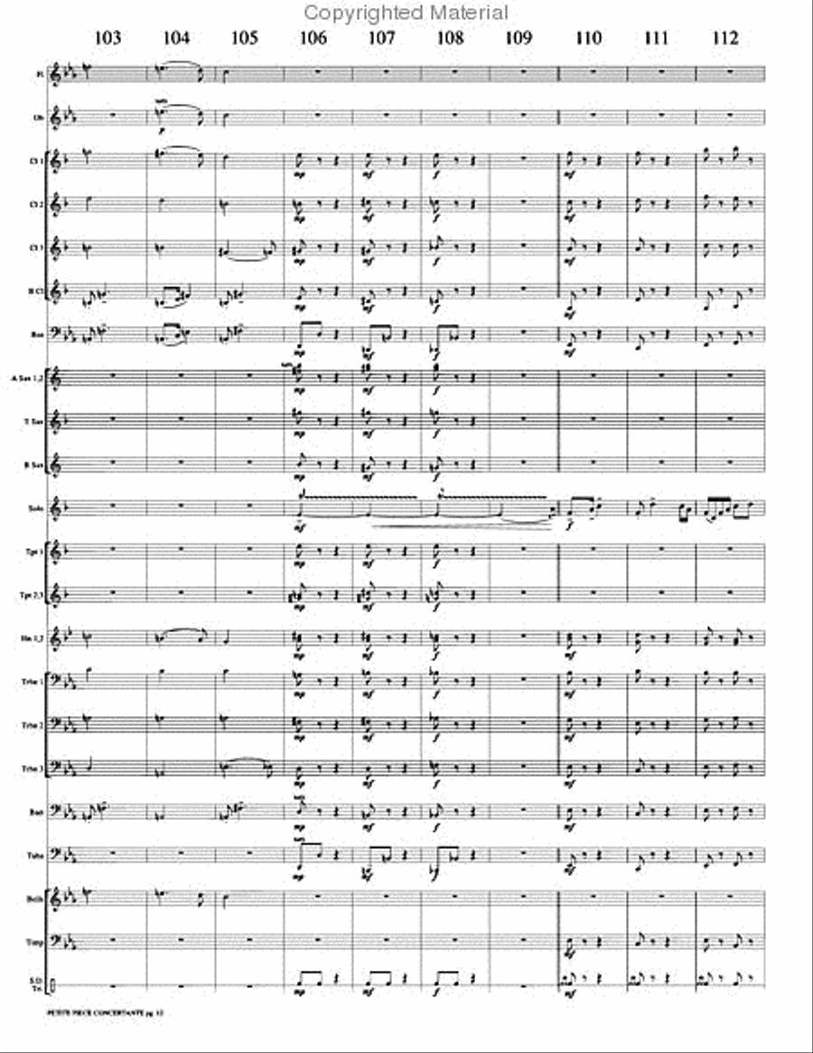 Petite Piece Concertante (Little Concert Piece) Concert Band scores gallery preview page 15