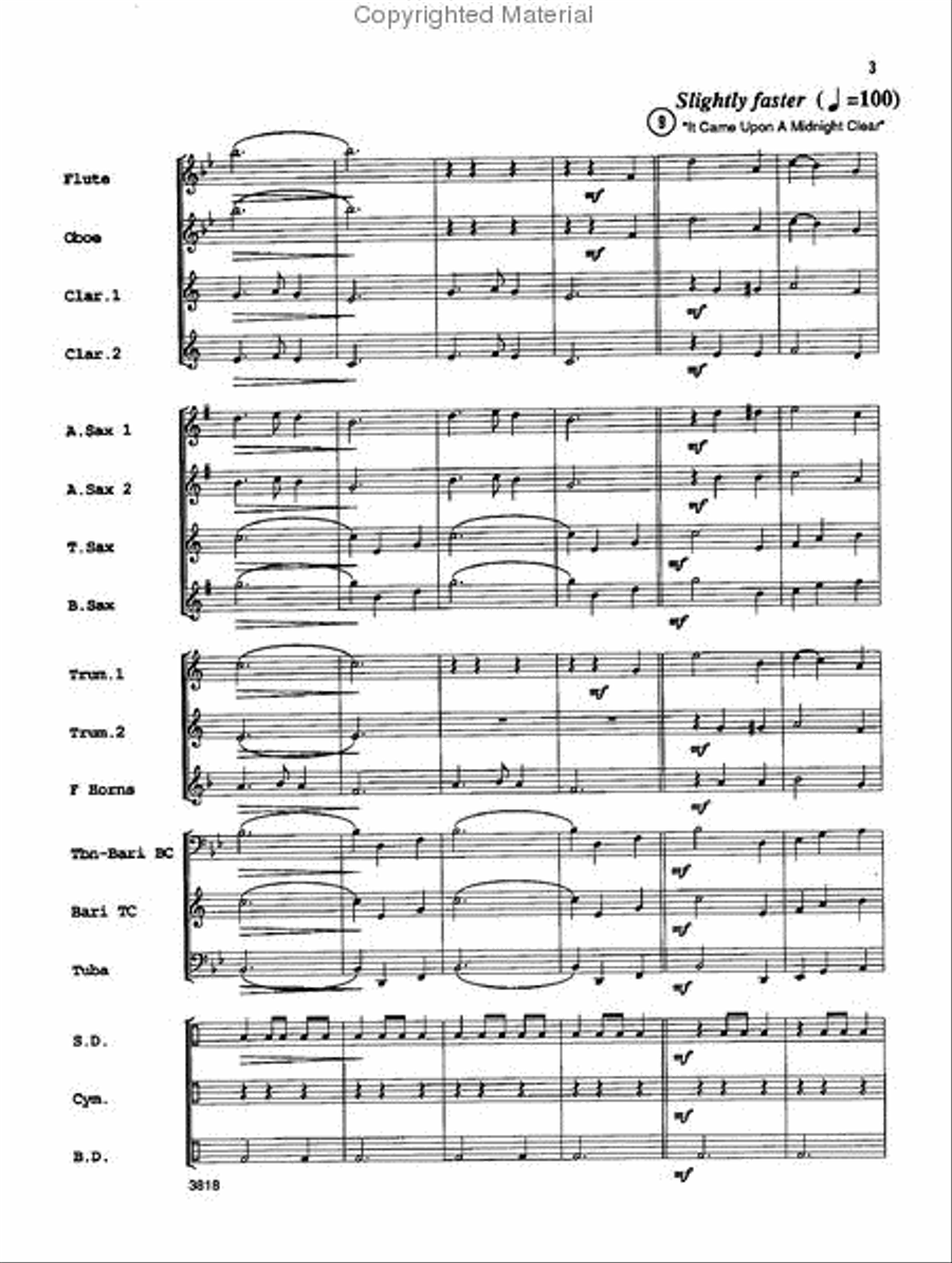 One Christmas Night Concert Band scores gallery preview page 3