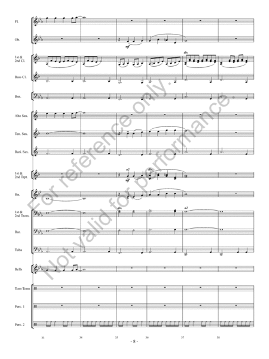 Mask Of The Avenger Concert Band scores gallery preview page 7