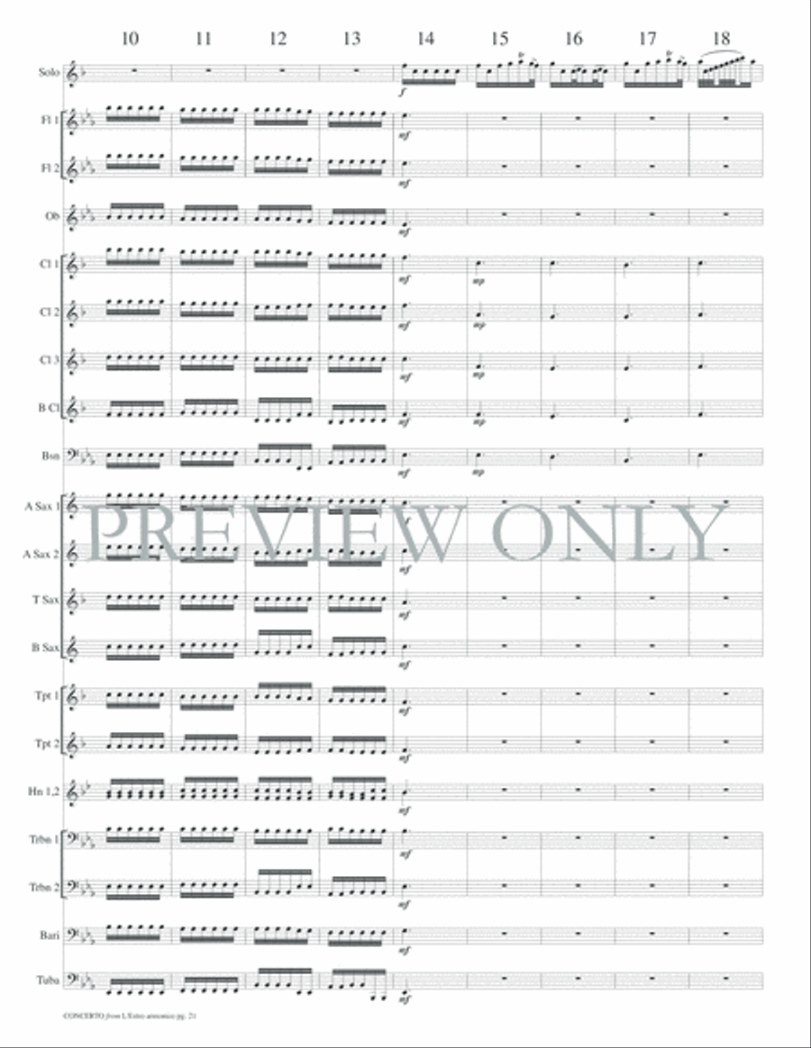 Concerto from L'Estro armonico Concert Band scores gallery preview page 24