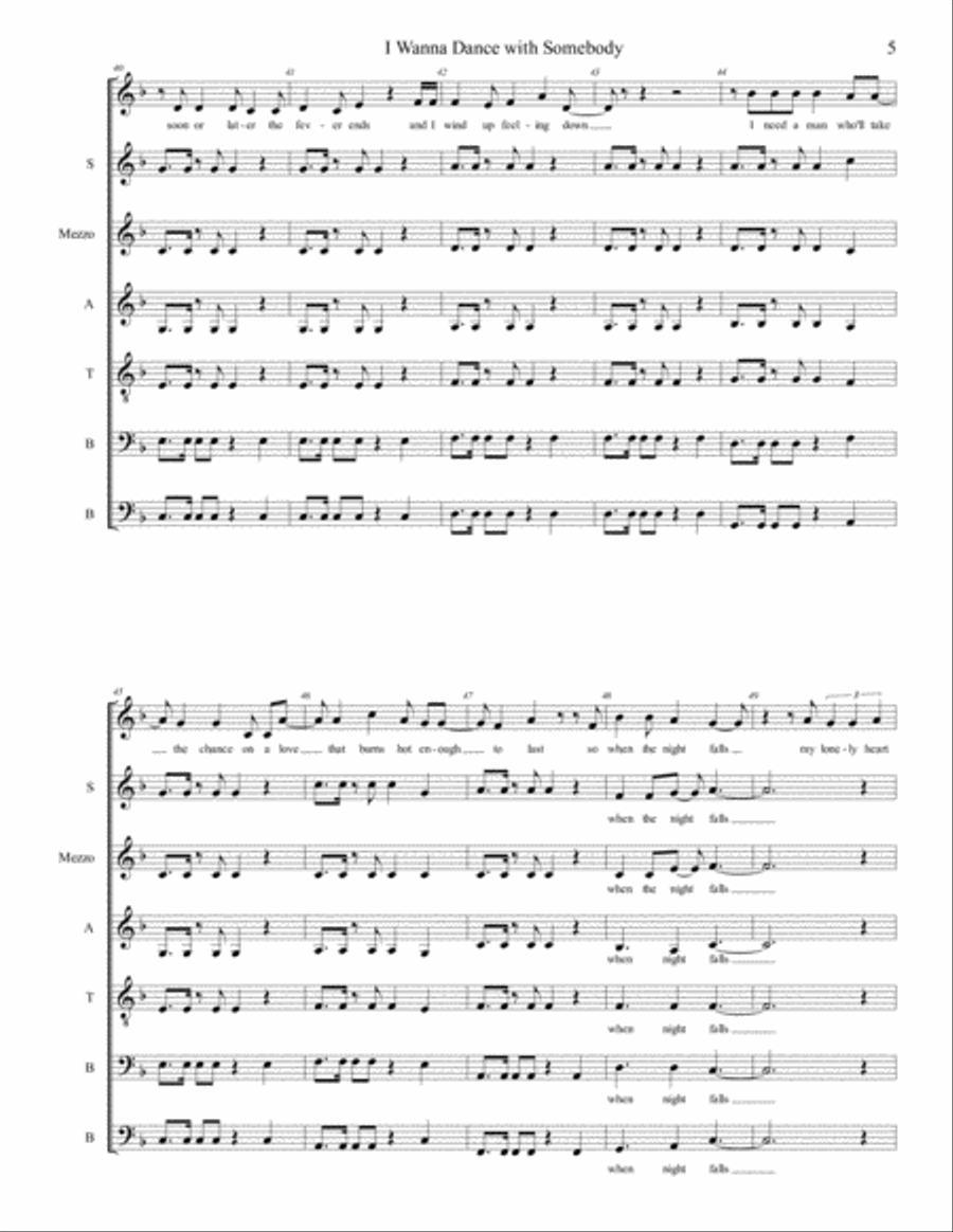 I Wanna Dance With Somebody Small Ensemble scores gallery preview page 5
