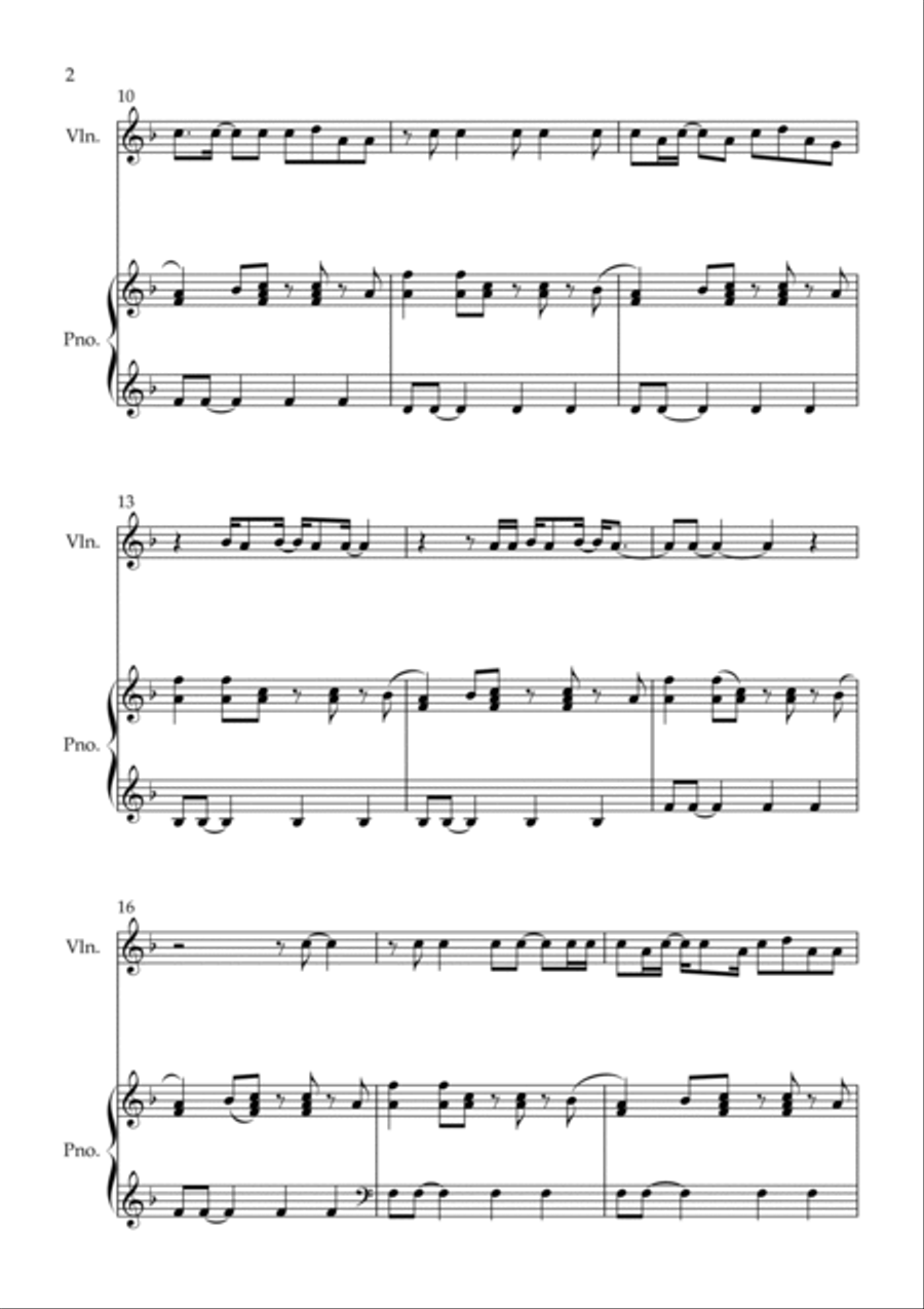 Just The Way You Are Violin Solo scores gallery preview page 2