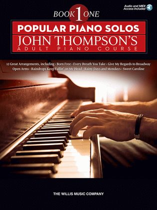 Book cover for Popular Piano Solos – John Thompson's Adult Piano Course (Book 1)