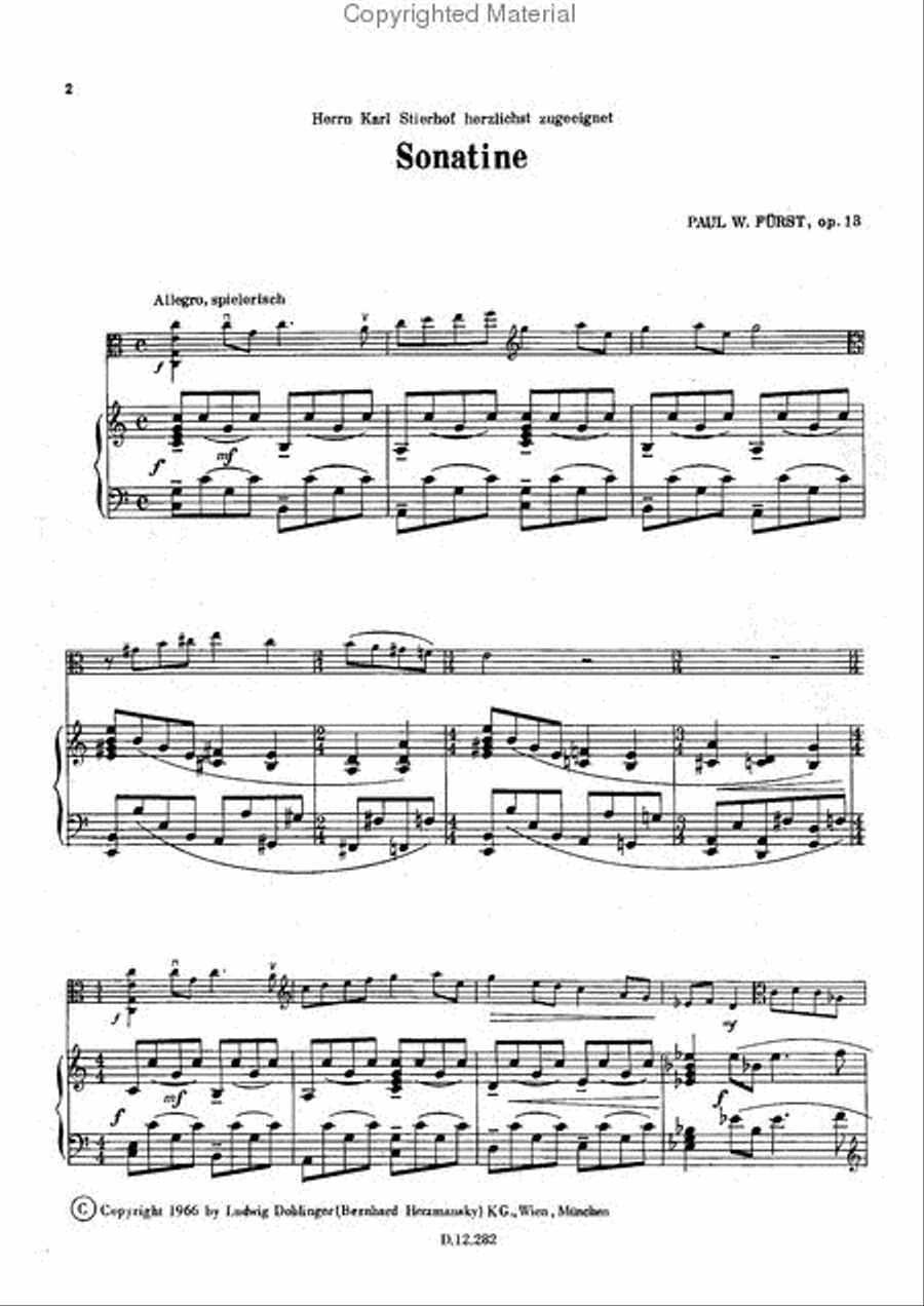 Sonatine op. 13 Sonatine op. 13 Viola scores gallery preview page 2