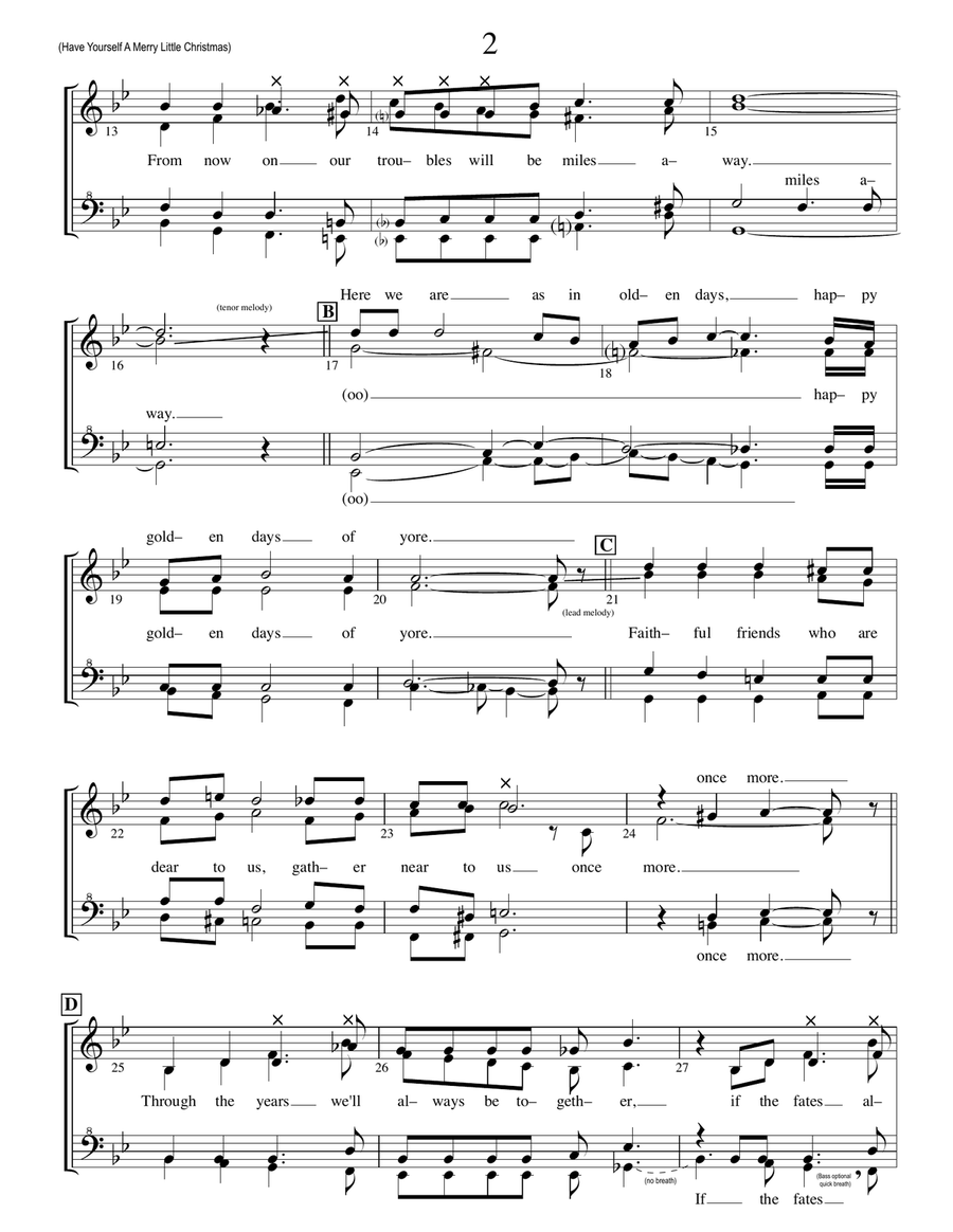 Have Yourself A Merry Little Christmas from MEET ME IN ST. LOUIS 4-Part scores gallery preview page 2