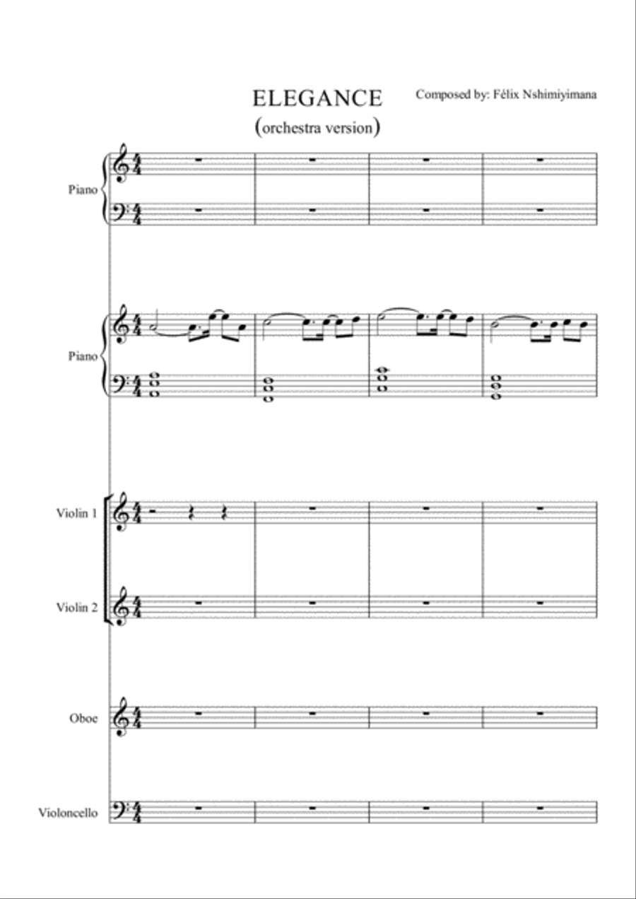Elegance (by N.Félix) Small Ensemble scores gallery preview page 1