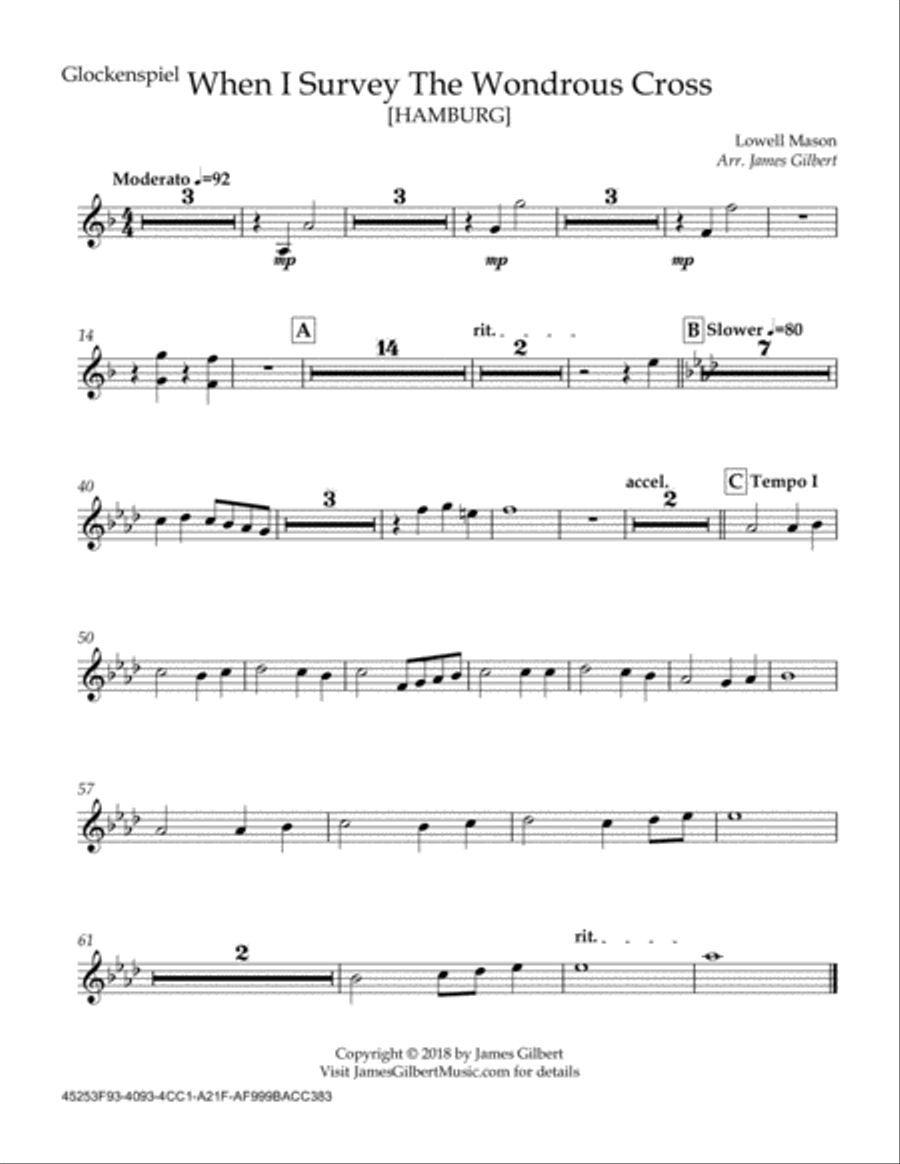 When I Survey The Wondrous Cross Full Orchestra scores gallery preview page 3