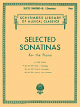 Book cover for Selected Sonatinas – Book 1: Elementary