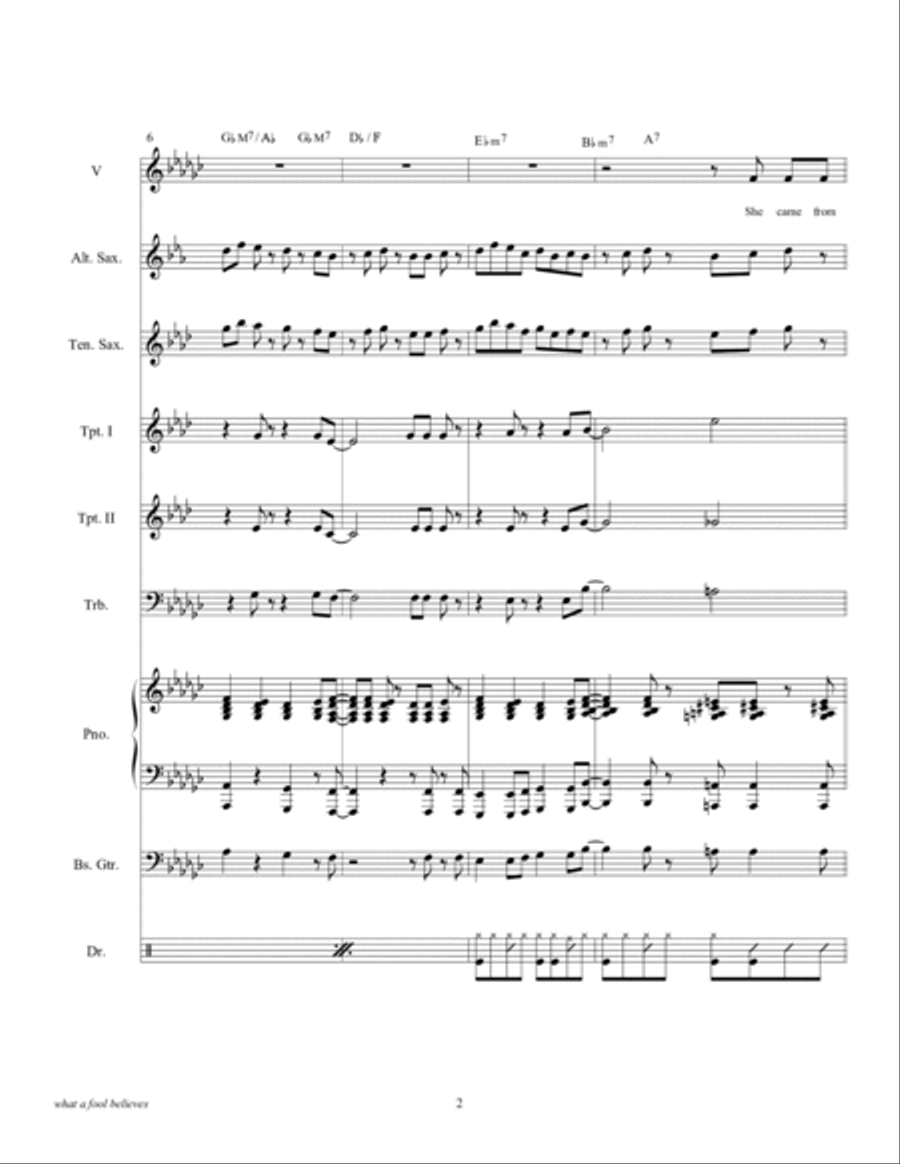 What A Fool Believes Tenor Saxophone scores gallery preview page 4