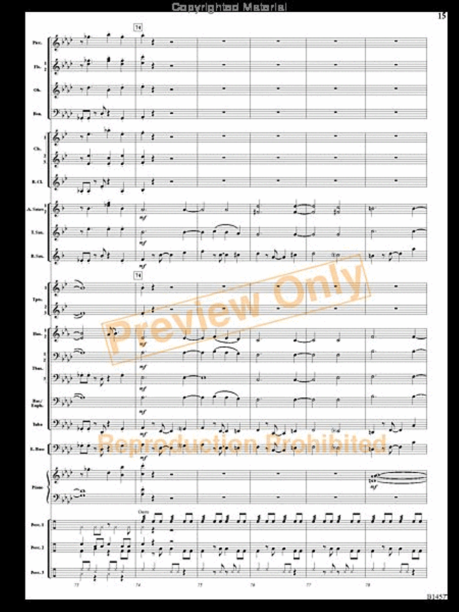 We Wish You a Mambo Christmas Concert Band scores gallery preview page 14