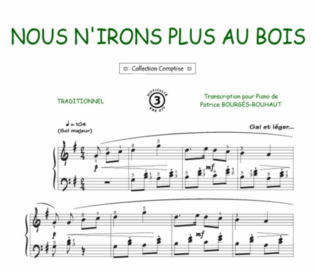 Nous n'irons plus au bois (Comptine) image number null