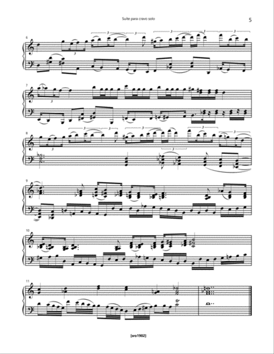 Suite para cravo solo Harpsichord scores gallery preview page 5