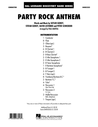 Book cover for Party Rock Anthem - Full Score