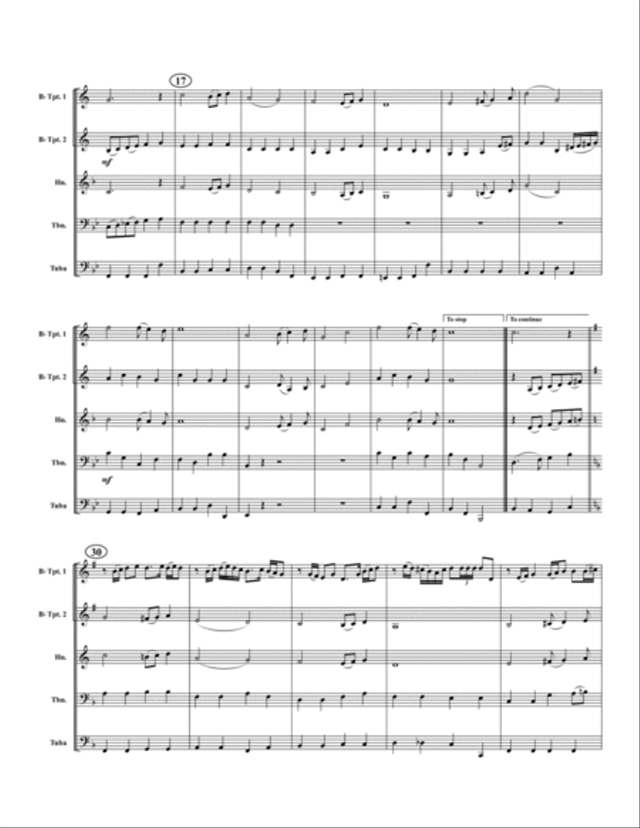 Pomp and Circumstance Pomp and Circumstance Brass Quintet scores gallery preview page 2