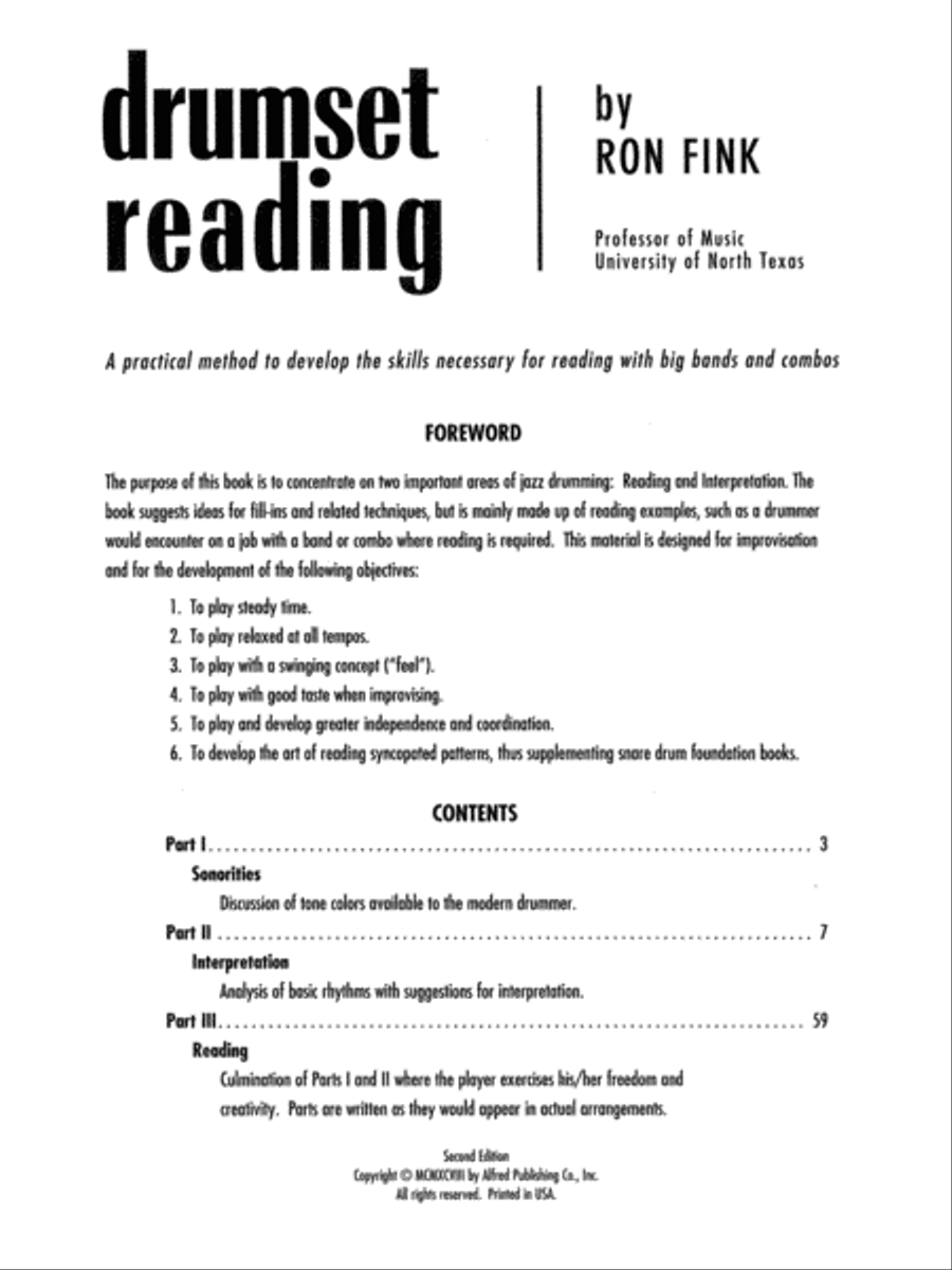 Drumset Reading Percussion scores gallery preview page 5