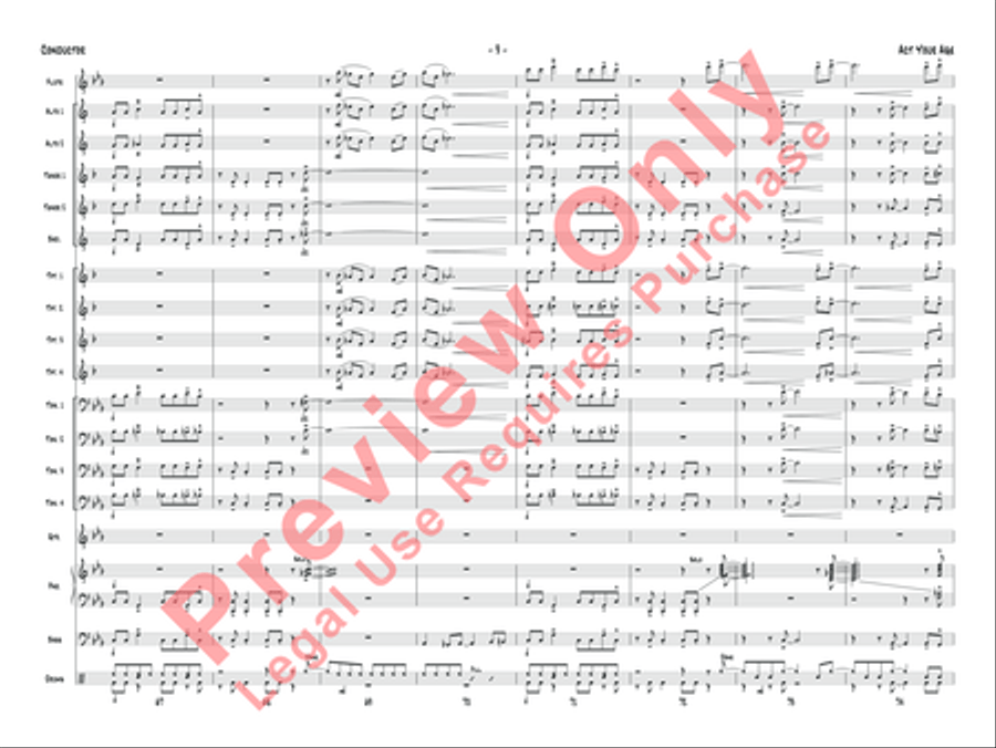 Act Your Age Act Your Age Jazz Ensemble scores gallery preview page 28