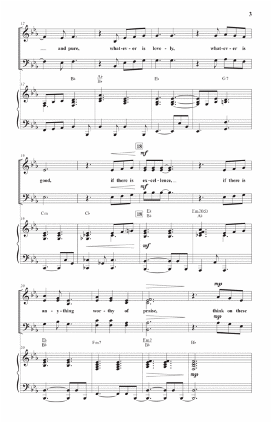 Think on These Things (SATB) 4-Part scores gallery preview page 3