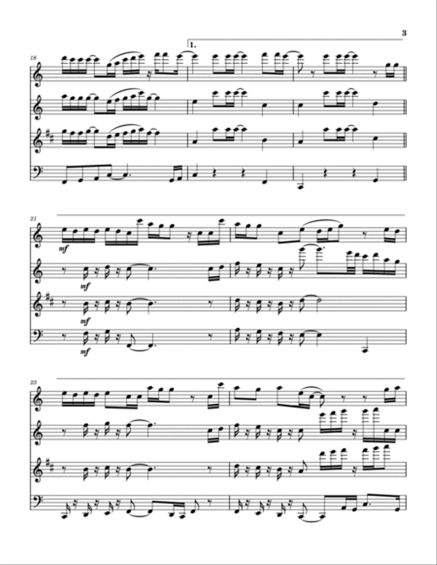 God Is Good (all The Time) Woodwind Quartet scores gallery preview page 4