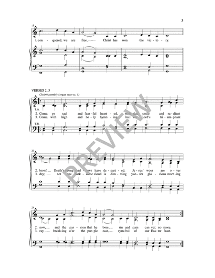 He is Risen! He is Risen! 4-Part scores gallery preview page 5