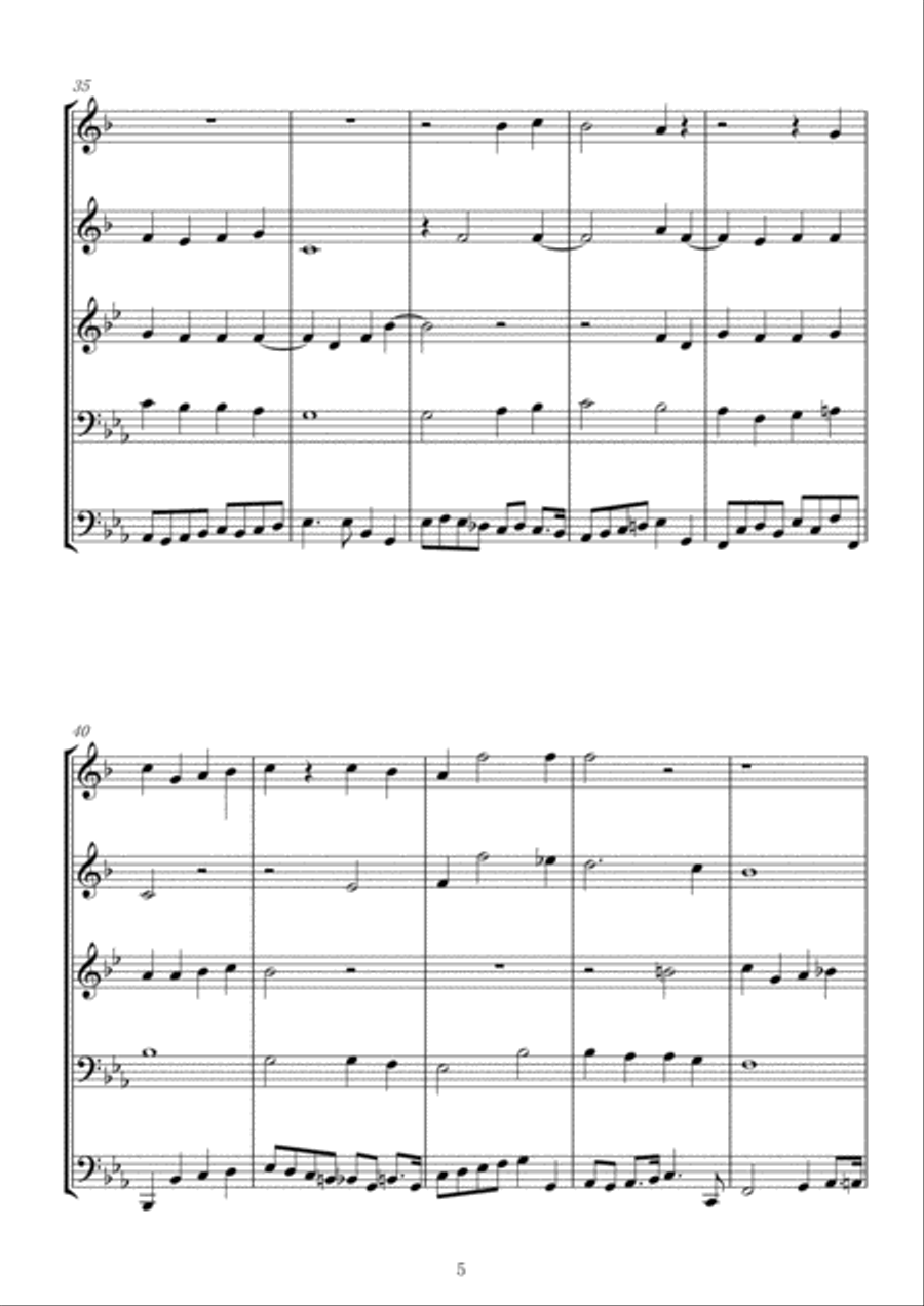 William Henry Monk: "Abide with Me" with 4 variations of chord progression for Brass Quintet image number null