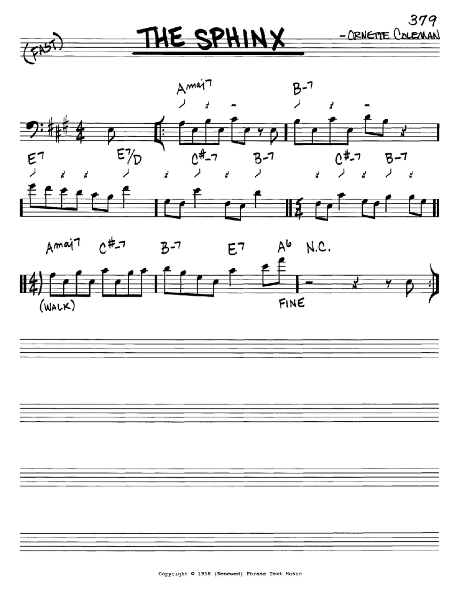 The Sphinx Bass Clef Instrument scores gallery preview page 1