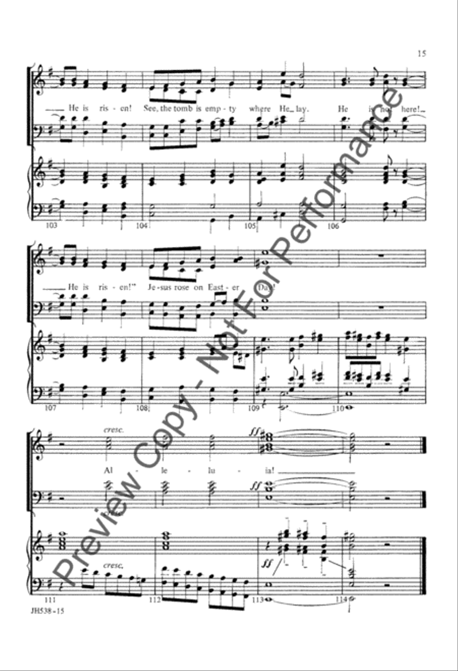He Is Not Here! 4-Part scores gallery preview page 15