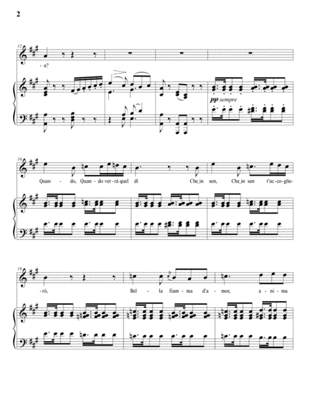 BELLINI: Il fervido desiderio (transposed to 6 keys: B-flat, A, A-flat, G, G-flat, F major)