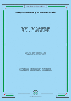 Book cover for Handel-Bel piacere,for Flute and Piano