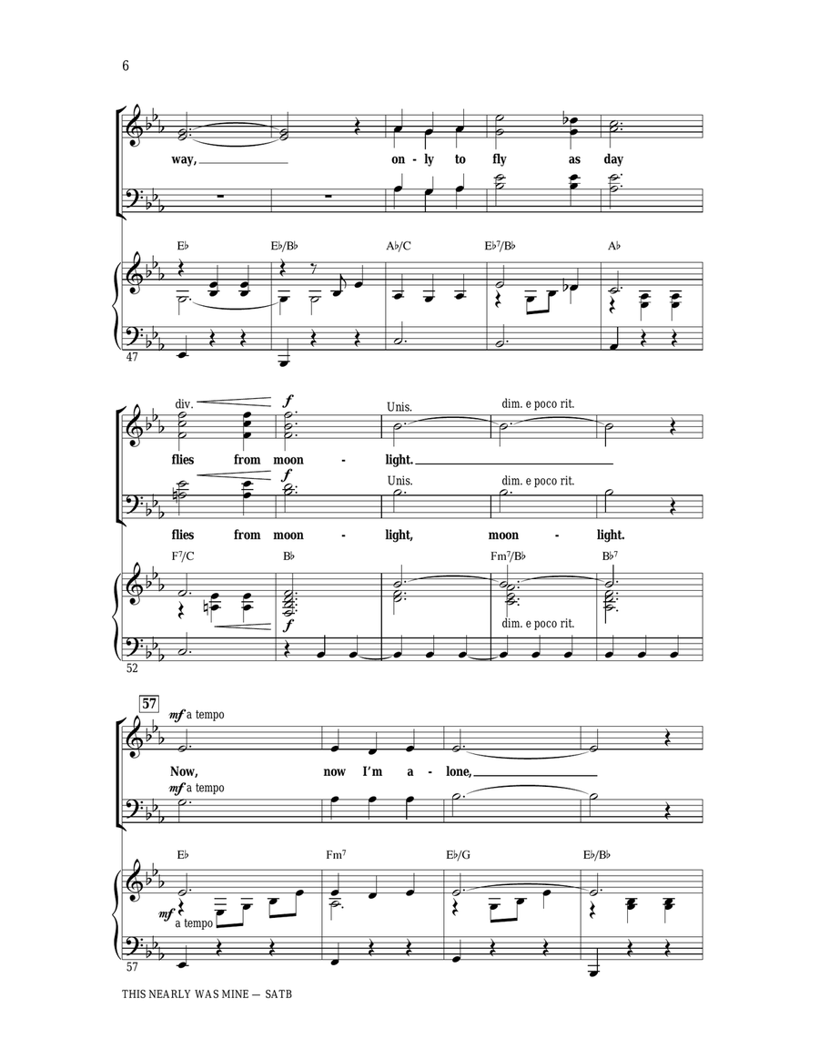 This Nearly Was Mine (from South Pacific) 4-Part scores gallery preview page 5