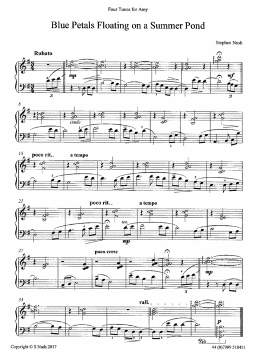 Four Tunes for Amy Piano Method scores gallery preview page 2