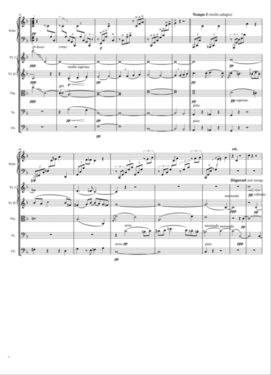 Symphony No. 5, 4th Movement String Quintet scores gallery preview page 6