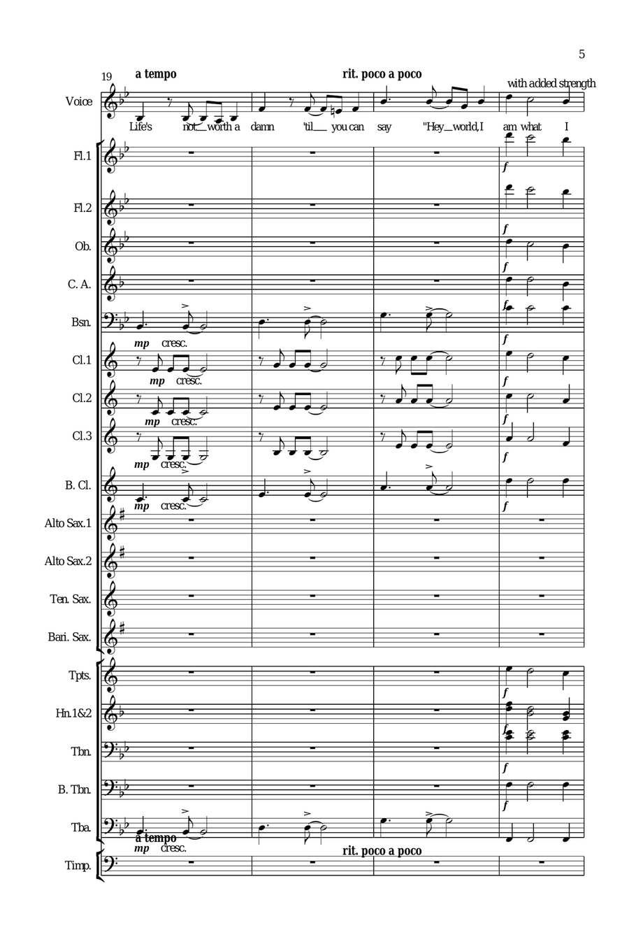 I Am What I Am Concert Band scores gallery preview page 5