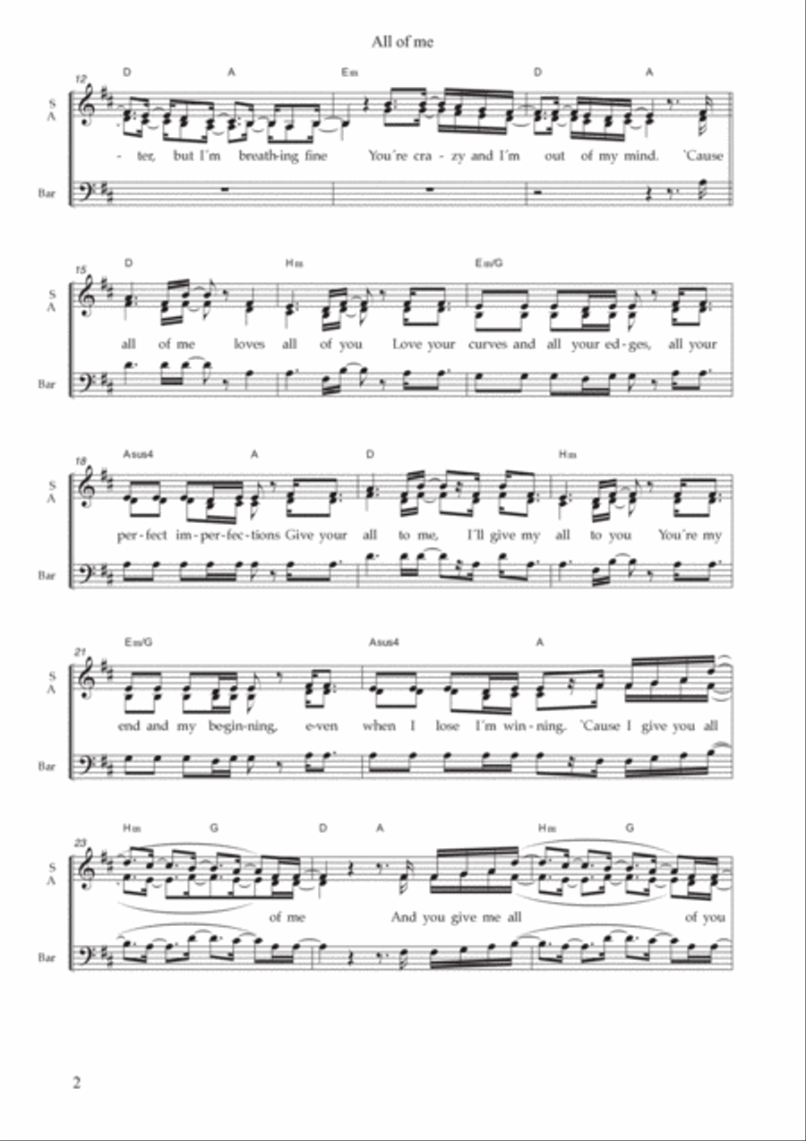 All Of Me 3-Part scores gallery preview page 2