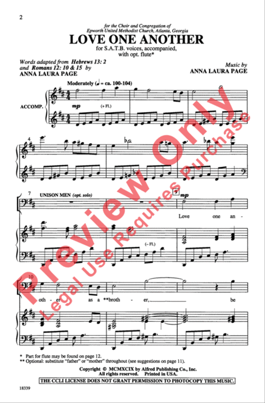 Love One Another Love One Another 4-Part scores gallery preview page 2