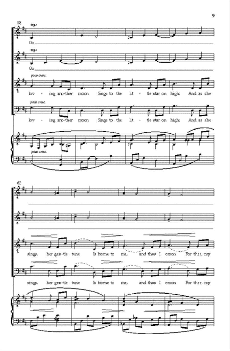 A Lullaby (Vocal Score) Divisi scores gallery preview page 8
