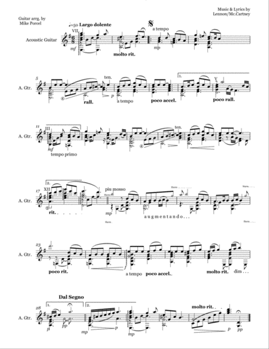 She's Leaving Home Guitar Solo scores gallery preview page 1